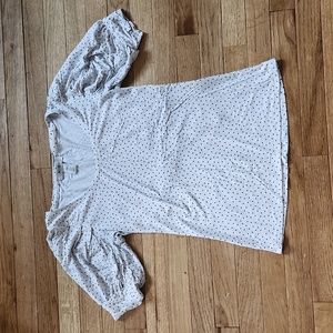 White House Black Market polka dot top